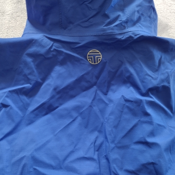 TORY BURCH SPORT Color Block Running Jacket, Cobalt Navy Blue, Size Large - Picture 4 of 7